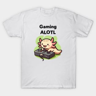 Kawaii Axolotl Gaming T-Shirt